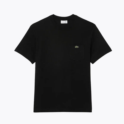 Lacoste Cotton T-Shirt With Breast Pocket LS Black S