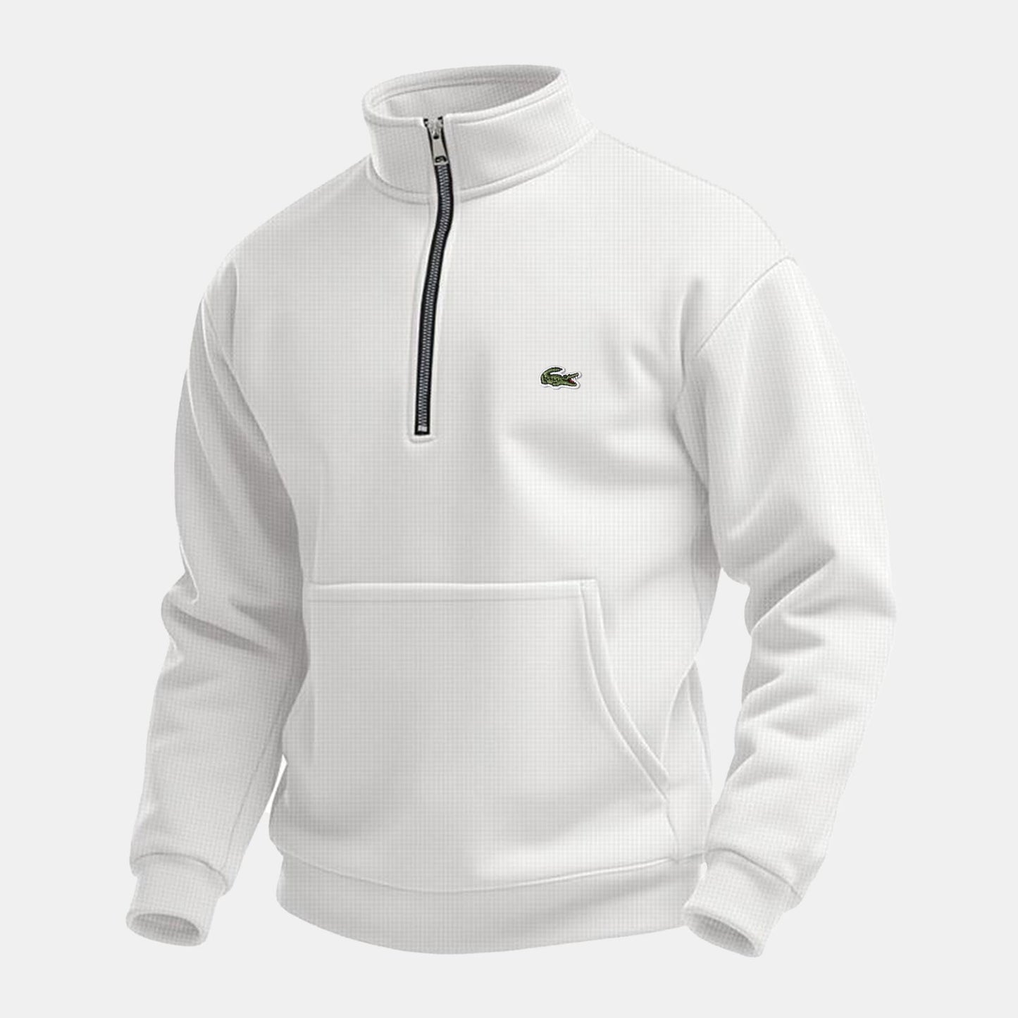 Lacoste Half Zip Sweater LS Light Gray S