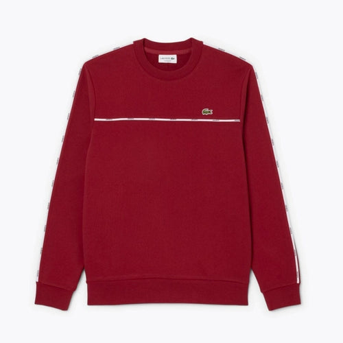 Lacoste Logo Trim Fleece Sweatshirt LS Red S