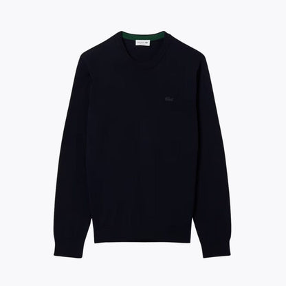 Lacoste Merino Wool Crew Neck Sweater LS Midnight Blue S