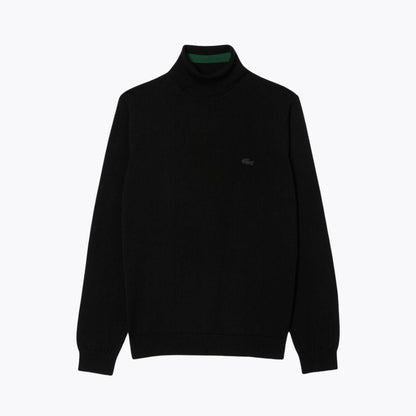 Lacoste Merino Wool Roll Neck Sweater LS Black S