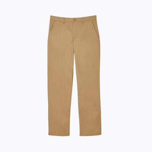 Lacoste Straight Fit Cotton Twill Pants LS Beige S