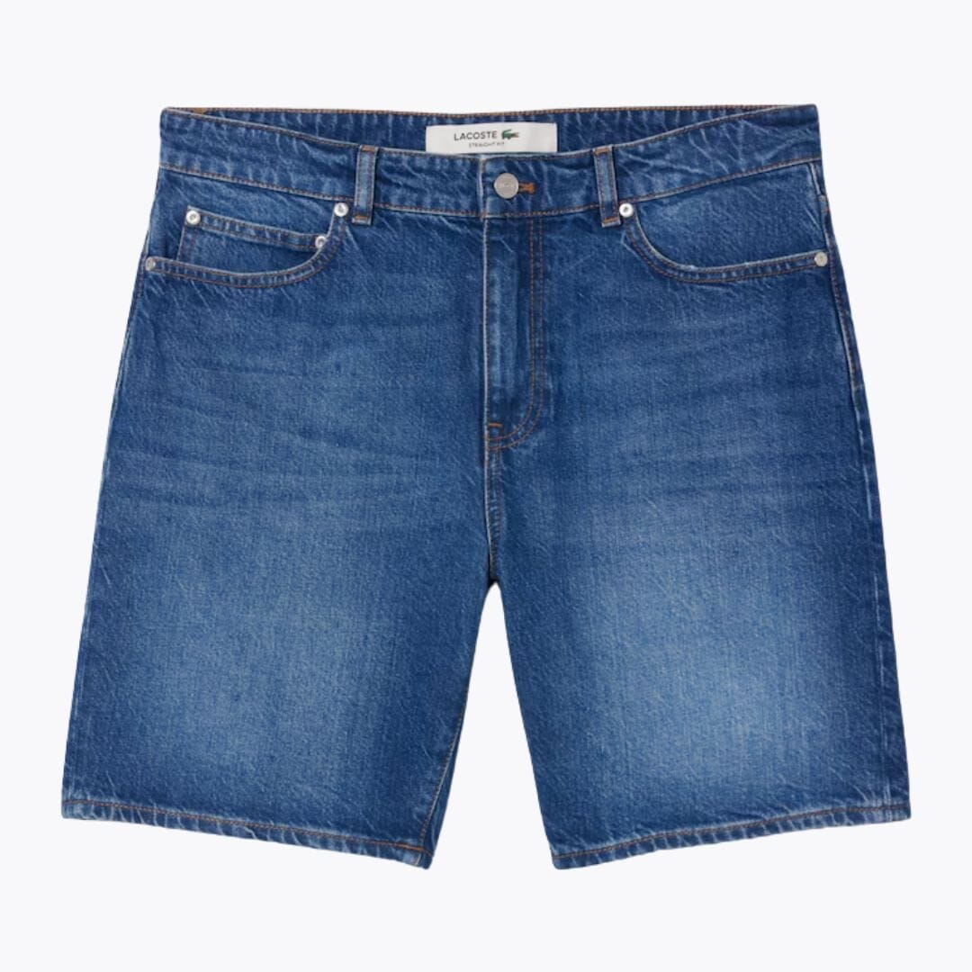 Lacoste Straight Fit Denim Bermuda Shorts LS Denim Blue S