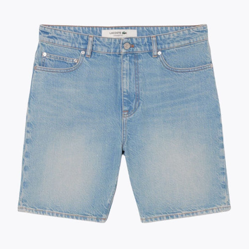Lacoste Straight Fit Denim Bermuda Shorts LS Light Blue S