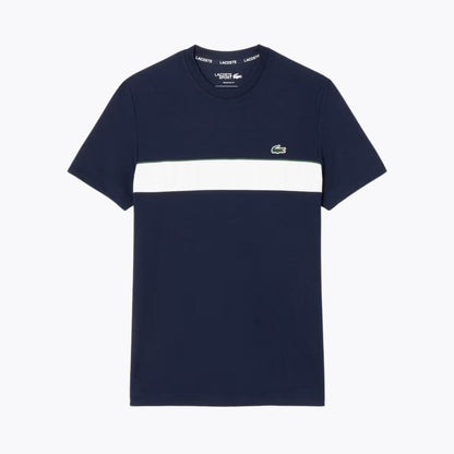 Lacoste Ultra Dry Printed Tennis T-shirt LS Navy Blue / White S