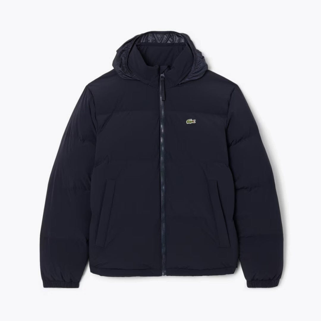 Lacoste Water-Repellent Hooded Down Jacket LS Blue S