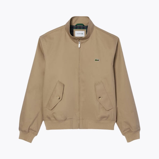 Lacoste Water-Repellent Twill Harrington Jacket LS Beige S