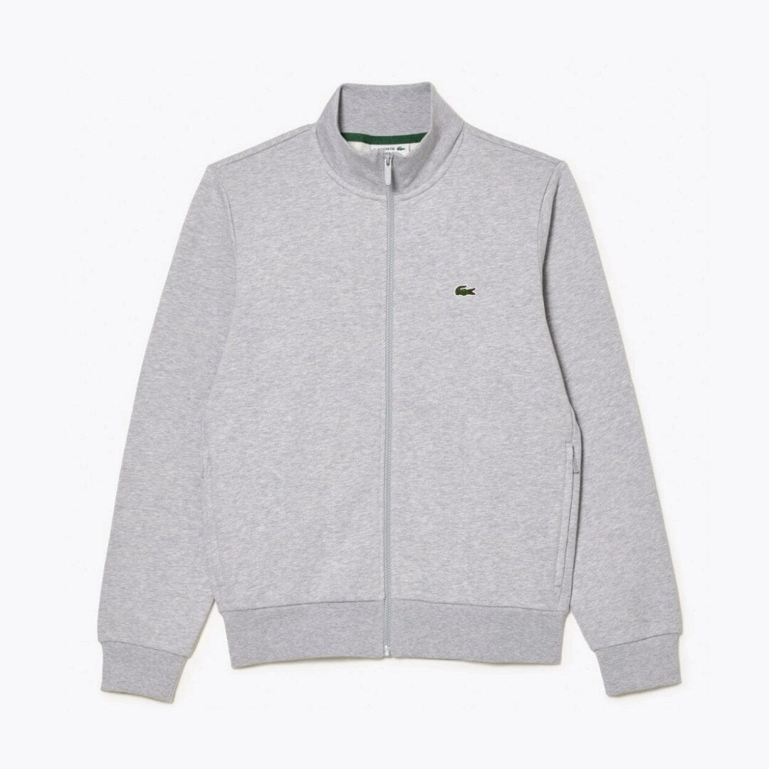 Lacoste Zip-Up High Neck Fleece Sweatshirt LS Grey S