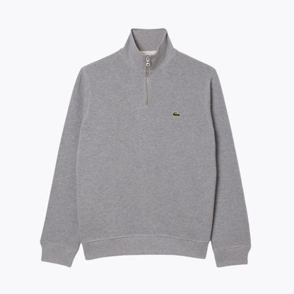 Lacoste Zip-Up High Neck Sweatshirt LS Light Heatered S
