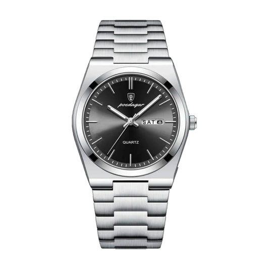 Poedagar Essenza 40Mm Watch - Waterproof | Stainless Steel LS Silver Black