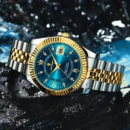 Poedagar Goldenstar – 40Mm Watch | Waterproof | Stainless Steel LS