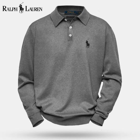 Ralph Lauren Cable-Knit Wool Knit Sweater LS Grey S