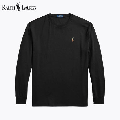 Ralph Lauren Classic Fit Soft Cotton Crewneck T-Shirt LS Black S