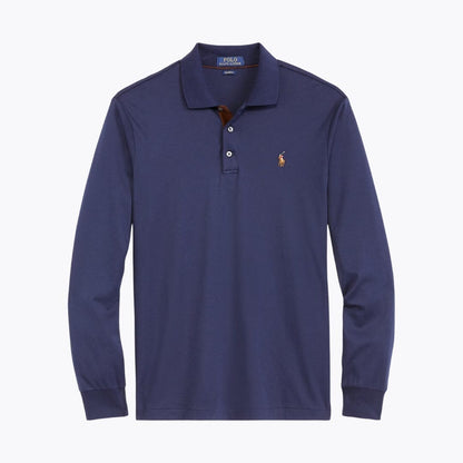 Ralph Lauren Classic Fit Soft Cotton Polo Shirt LS Refined Navy S
