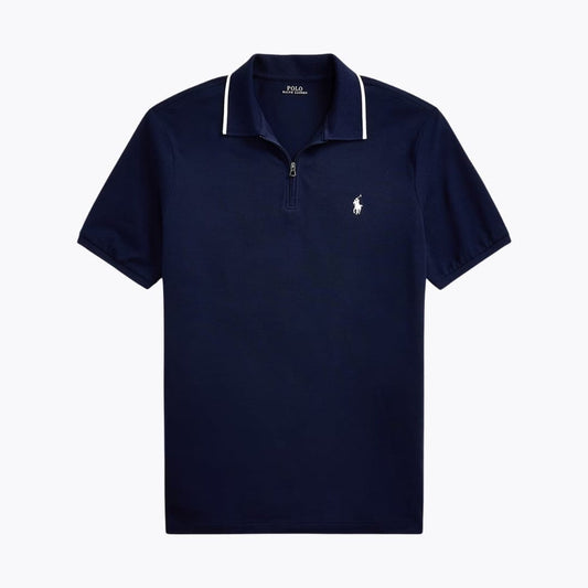 Ralph Lauren Classic Fit Stretch Mesh Polo Shirt LS Refined Navy S