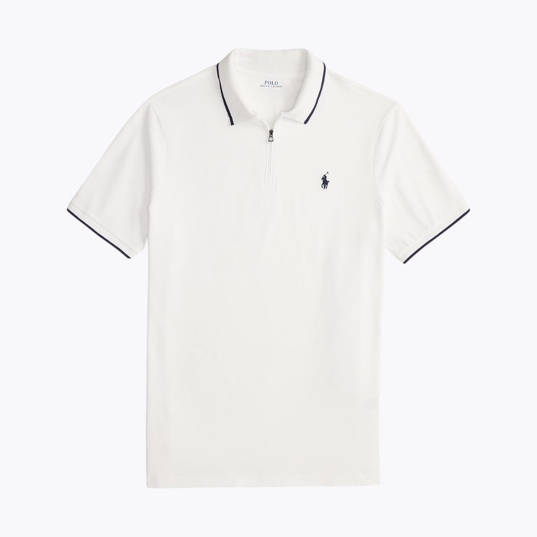 Ralph Lauren Classic Fit Stretch Mesh Polo Shirt LS White S