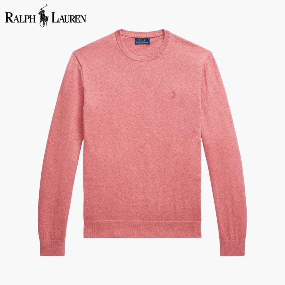 Ralph Lauren Cotton-Cashmere Crewneck Jumper LS Strawberry Gelato S