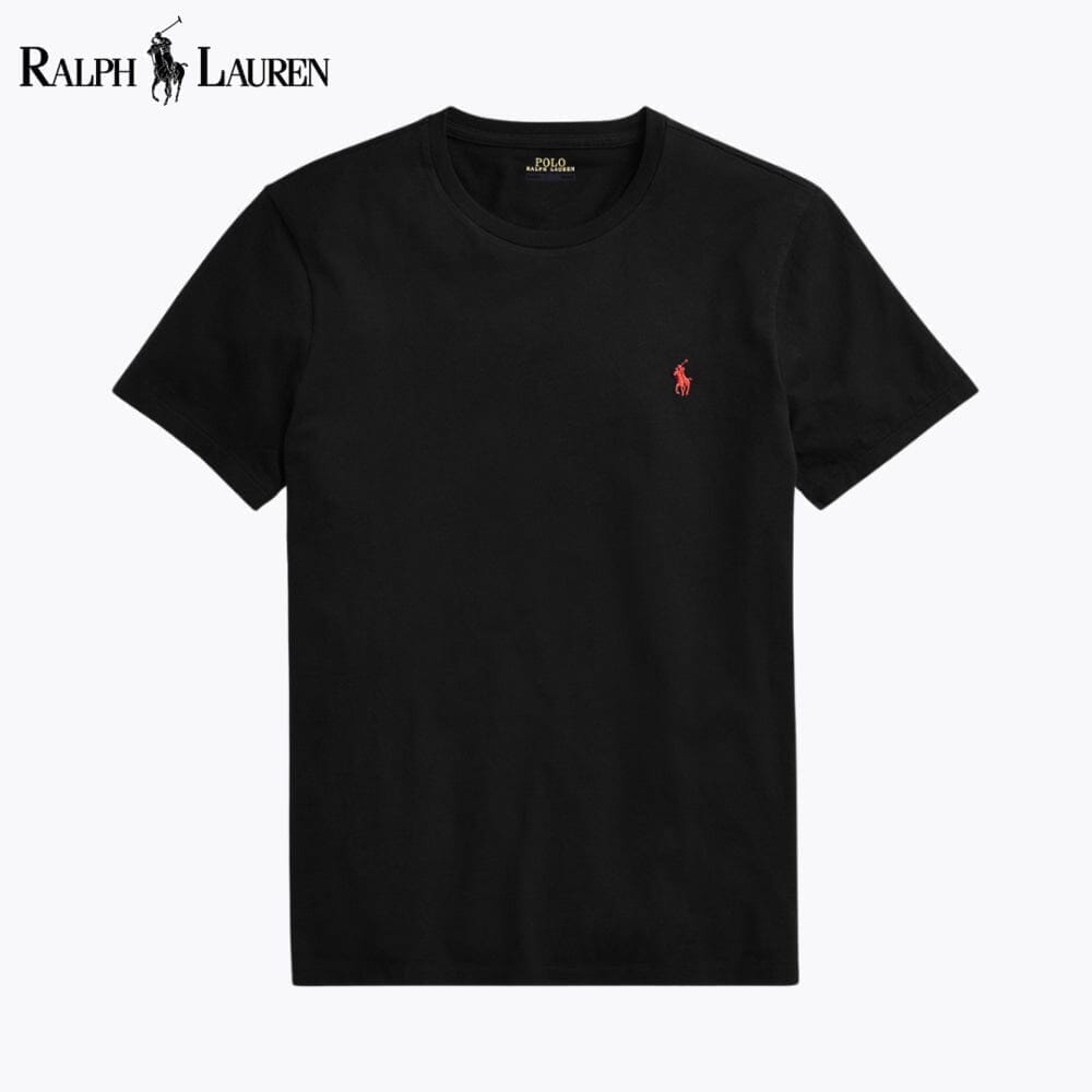 Ralph Lauren Custom Slim Fit Jersey Crewneck T-Shirt LS Black S
