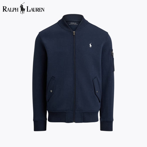 Ralph Lauren Double-Knit Bomber Jacket LS College Navy S