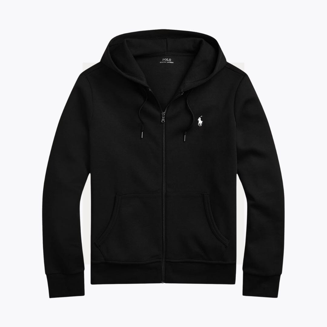 Ralph Lauren Double-Knit Full-Zip Hoodie LS Black S