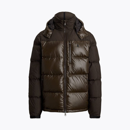 Ralph Lauren Gorham Two-Tone Down Jacket LS Antique Brown Matte S