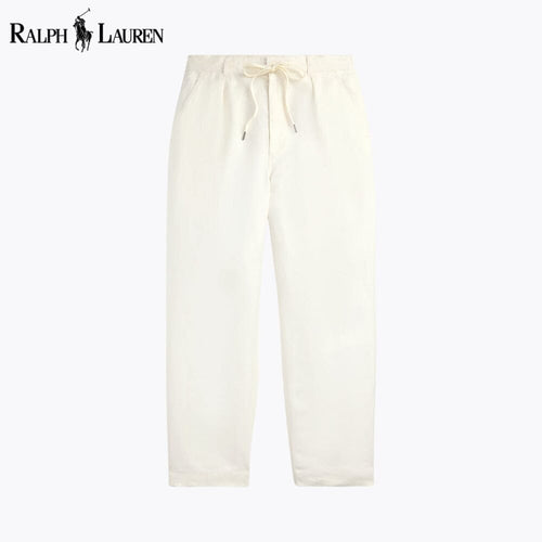 Ralph Lauren Lateef Relaxed Fit Pleated Linen Pant LS Cream 28
