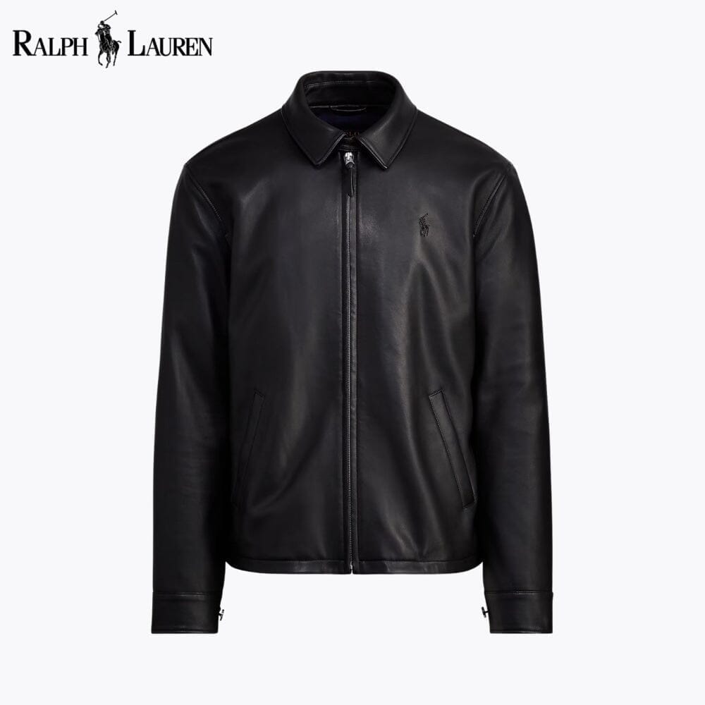 Ralph Lauren Leather Jacket LS Black S