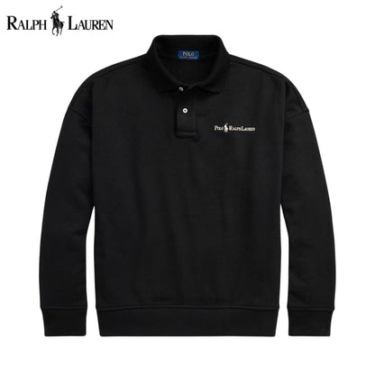 Ralph Lauren Logo Collared Sweatshirt LS Black S