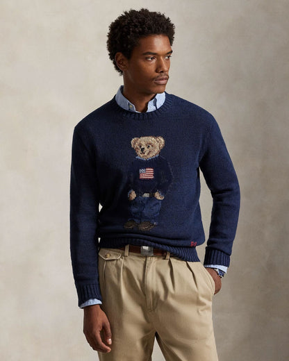 Ralph Lauren Polo Bear Cotton-Linen Sweater LS