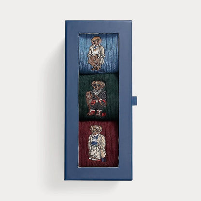 Ralph Lauren Polo Bear Crew 3-Sock Gift Set LS