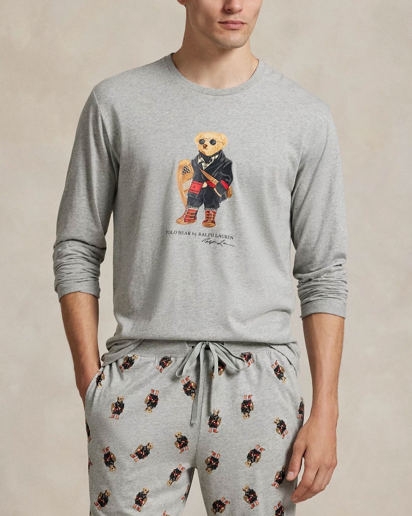 Ralph Lauren Polo Bear Jersey Sleep Set LS