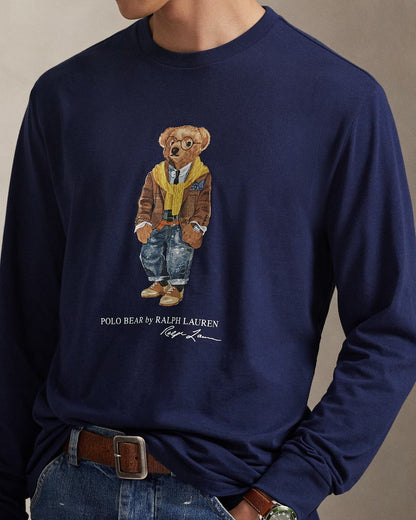 Ralph Lauren Polo Bear Jersey T-Shirt In A Classic Fit LS