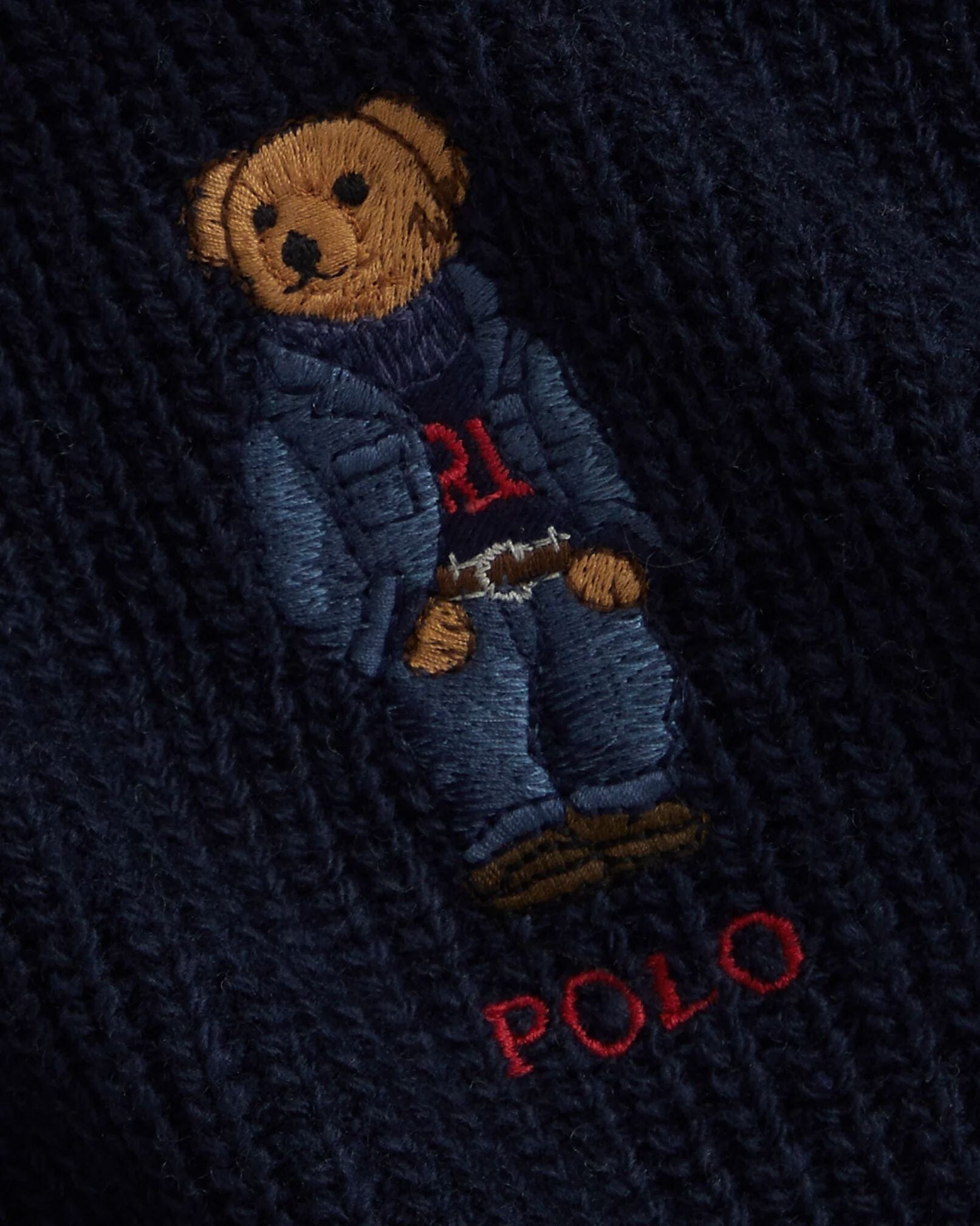 Ralph Lauren Polo Bear Knit Scarf LS