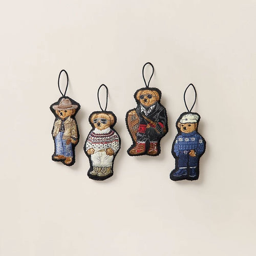 Ralph Lauren Polo Bear Ornament Gift Set LS Multi