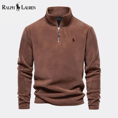 Ralph Lauren Prestige Cable-Knit Wool Knit Sweater LS Brown S