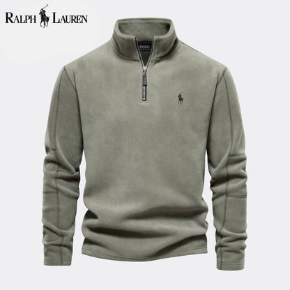 Ralph Lauren Prestige Cable-Knit Wool Knit Sweater LS Olive Green S