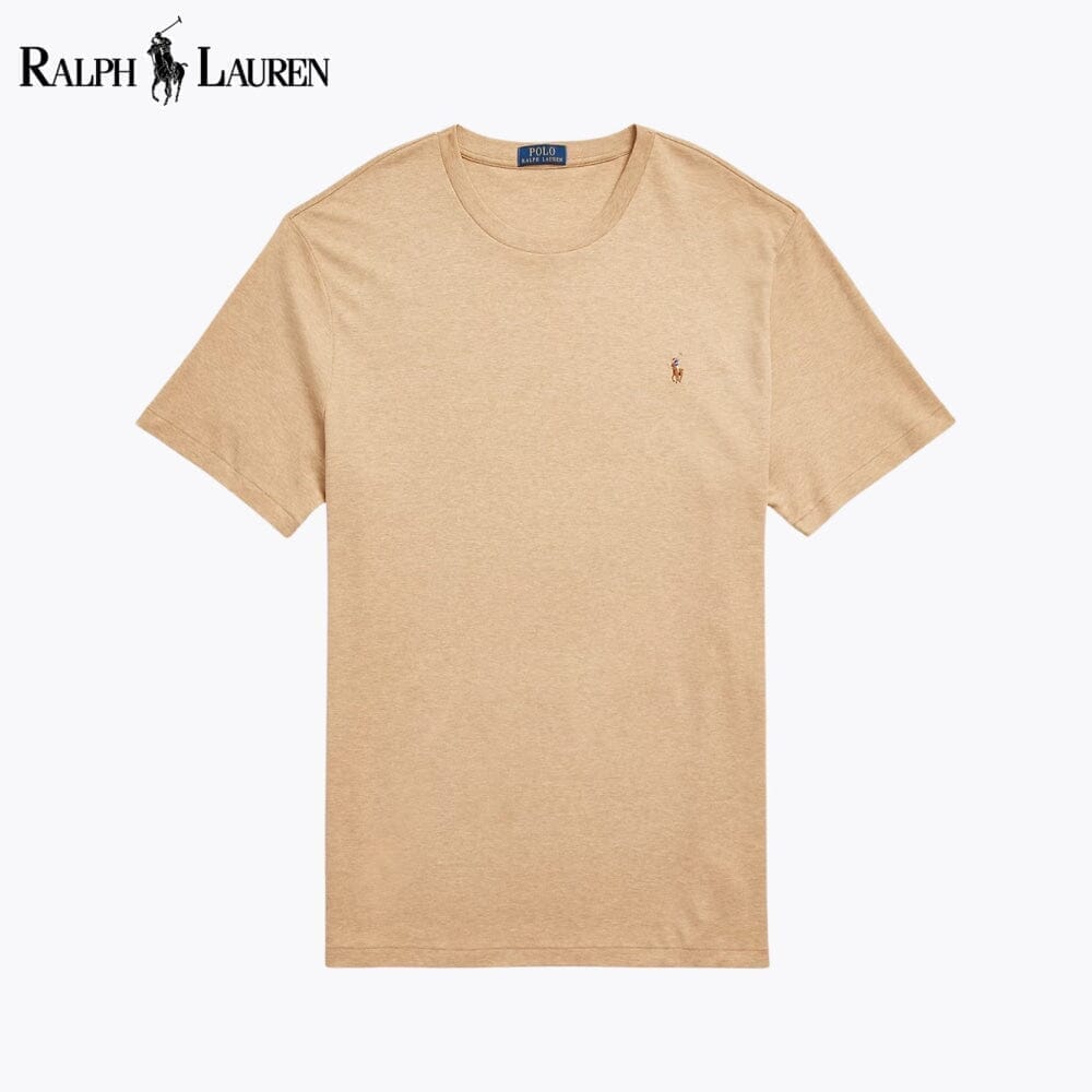 Ralph Lauren Soft Cotton Crewneck T-Shirt LS Camel S