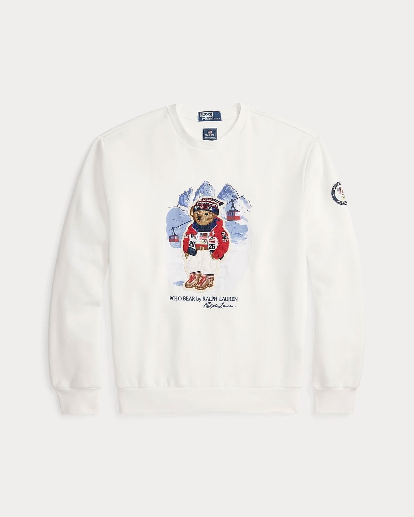 Ralph Lauren Team Usa Polo Bear Sweatshirt LS White S