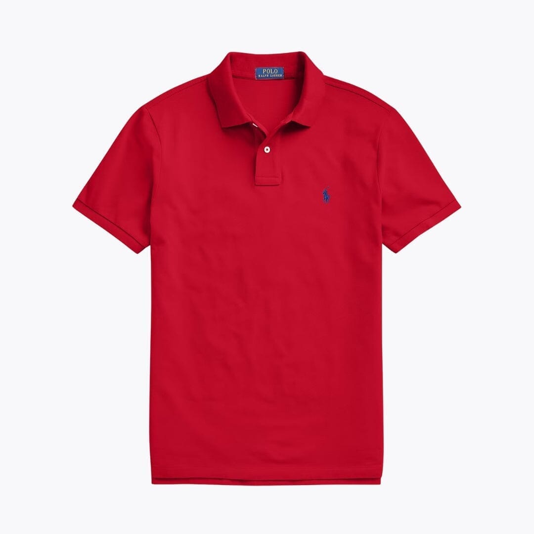 Ralph Lauren The Iconic Mesh Polo Shirt LS Red S