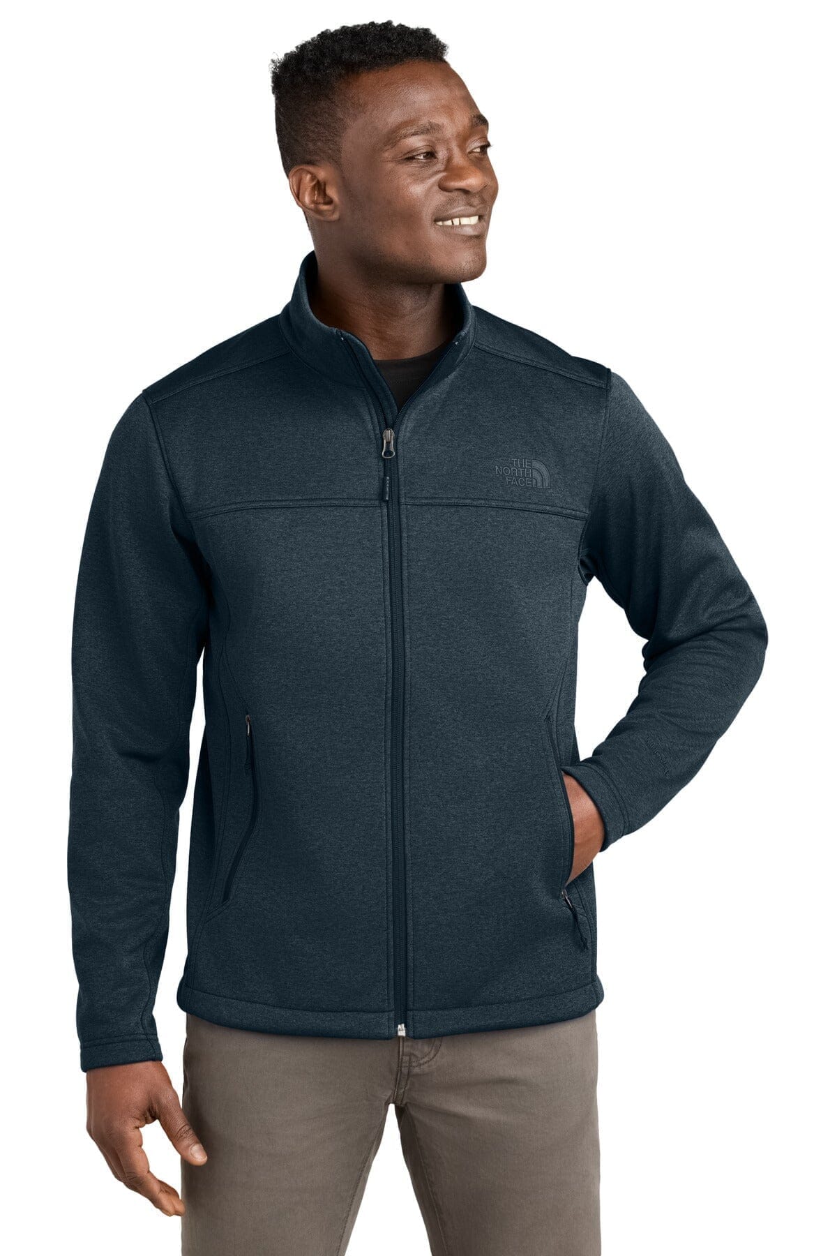 The North Face Chest Logo Ridgewall Soft Shell Jacket LS Urban Navy Heather S