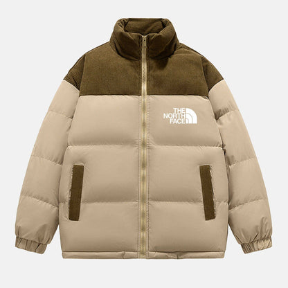 The North Face Nuptse Insulated Down Puffer Jacket LS Beige Panda S